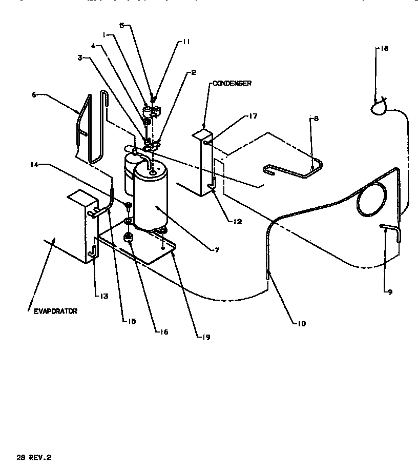 Compressor & tubing assembly