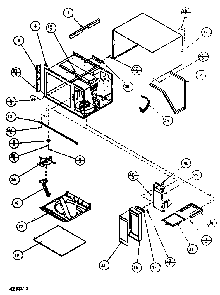 Cabinet and front parts