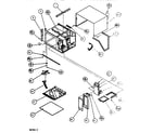 Amana RFS511MP/P1119203M cabinet and front parts diagram