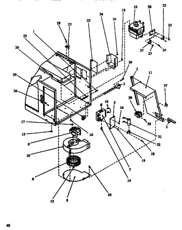 Magnetron/motor blower