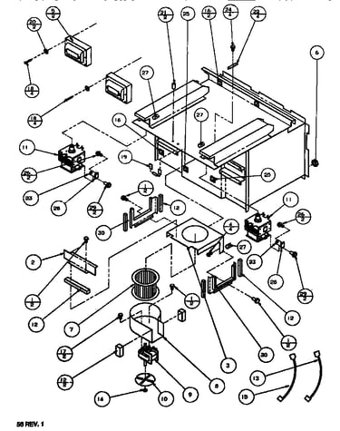Motor blower/magnetron