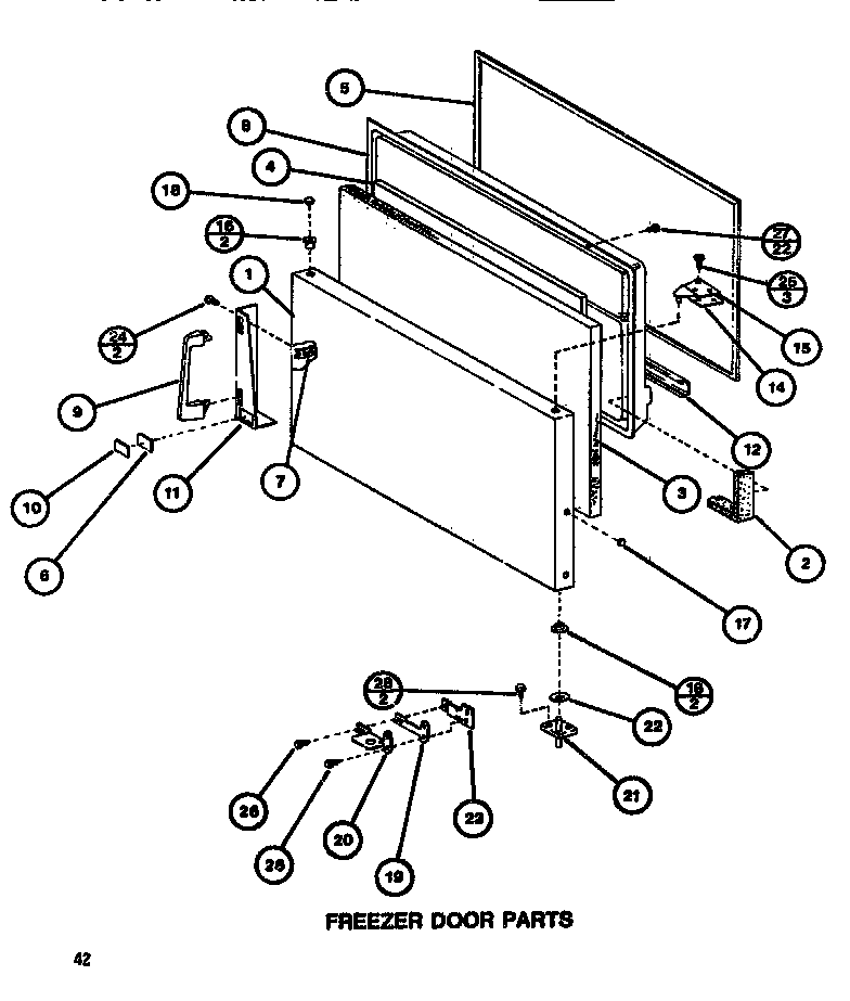Freezer door