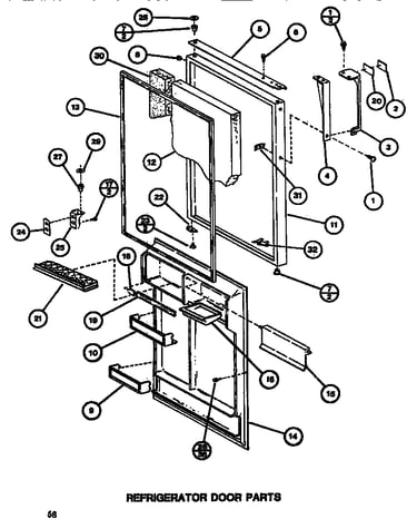 Refrigerator door