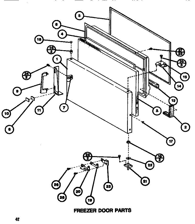Freezer door
