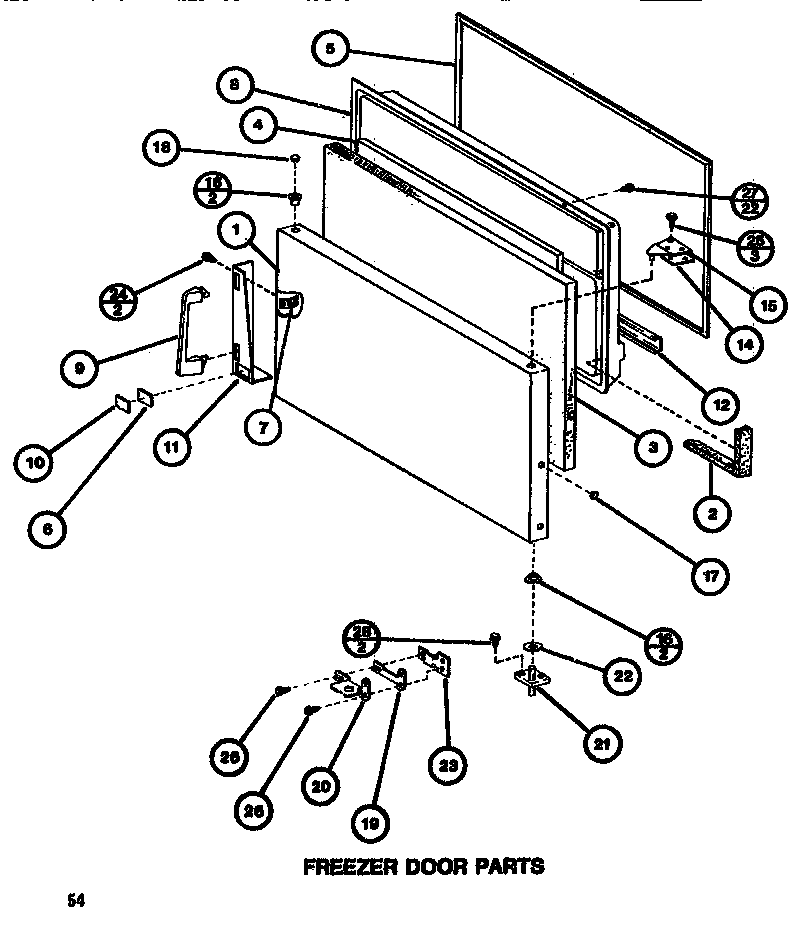 Freezer door