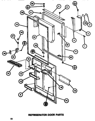 Refrigerator door