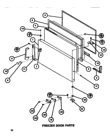 Freezer door