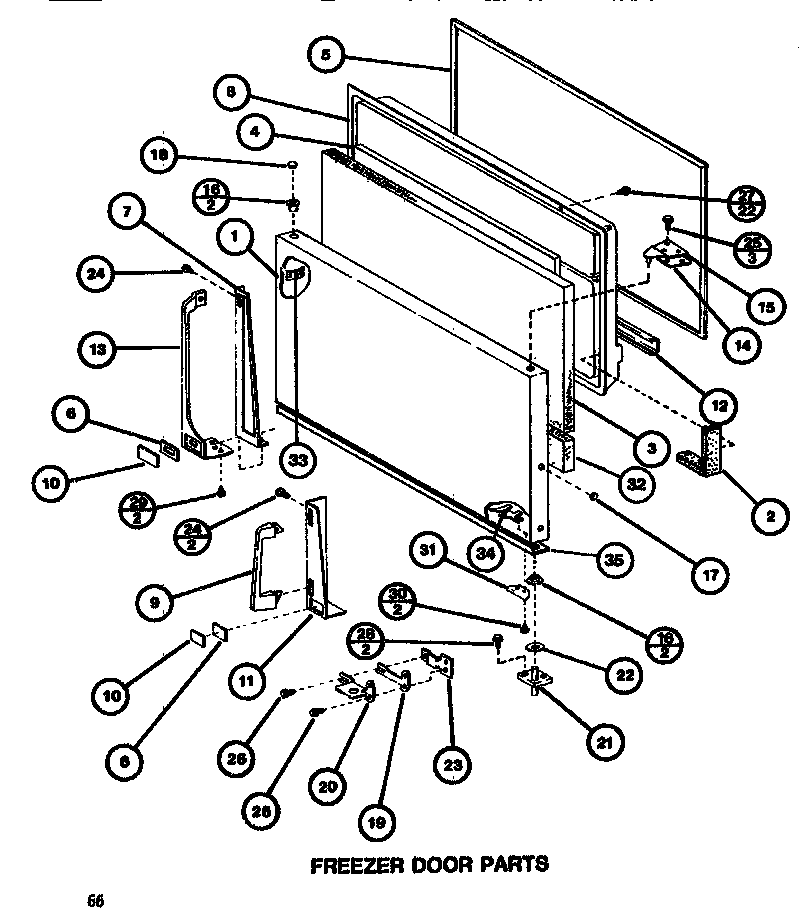 Freezer door