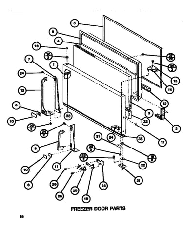 Freezer door