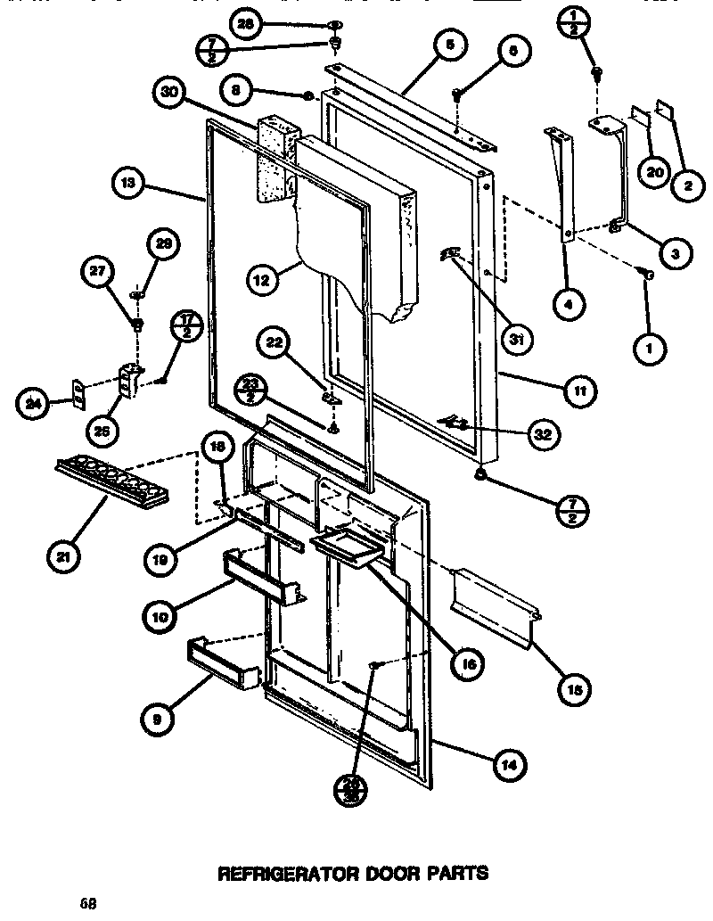 Refrigerator door