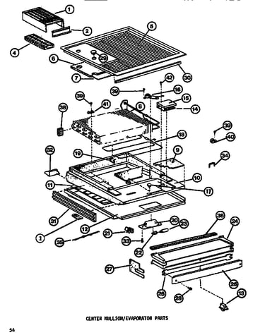 Center mullion/evaporator