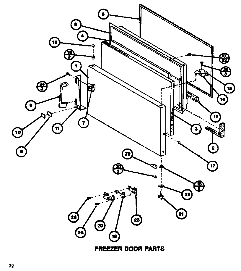 Freezer door