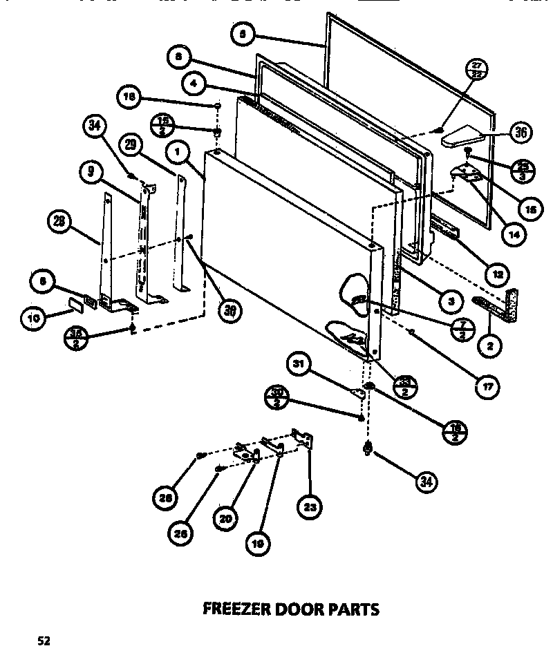 Freezer door