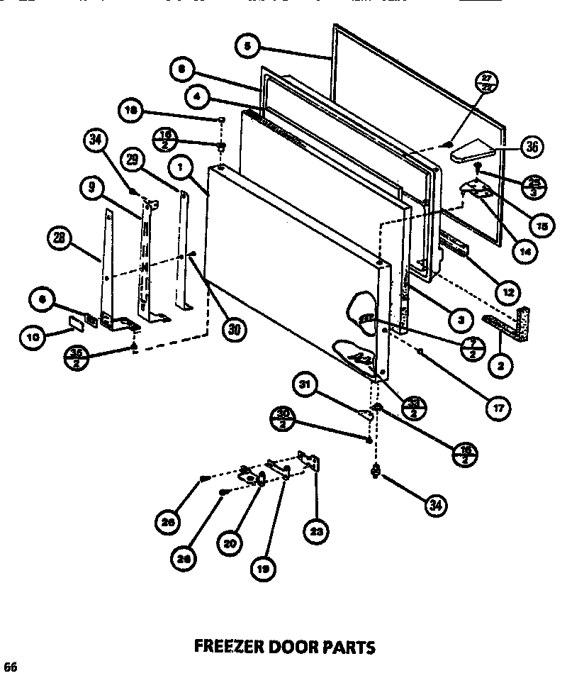 Freezer door