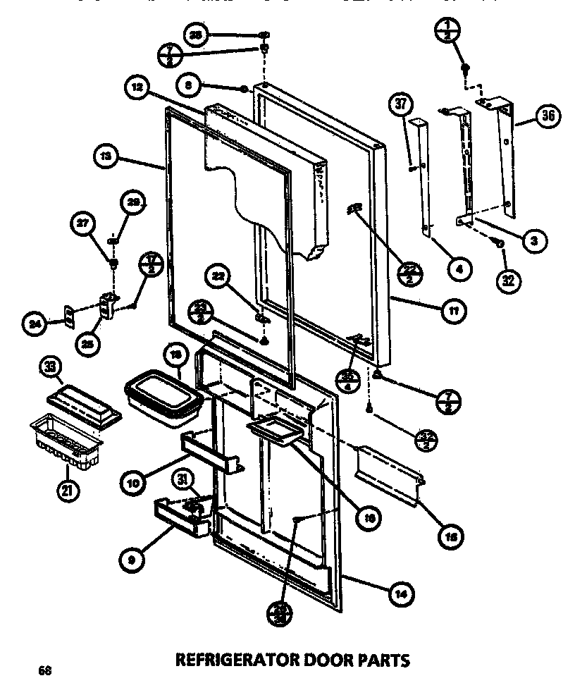 Refrigerator door