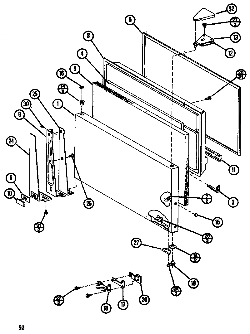 Freezer door