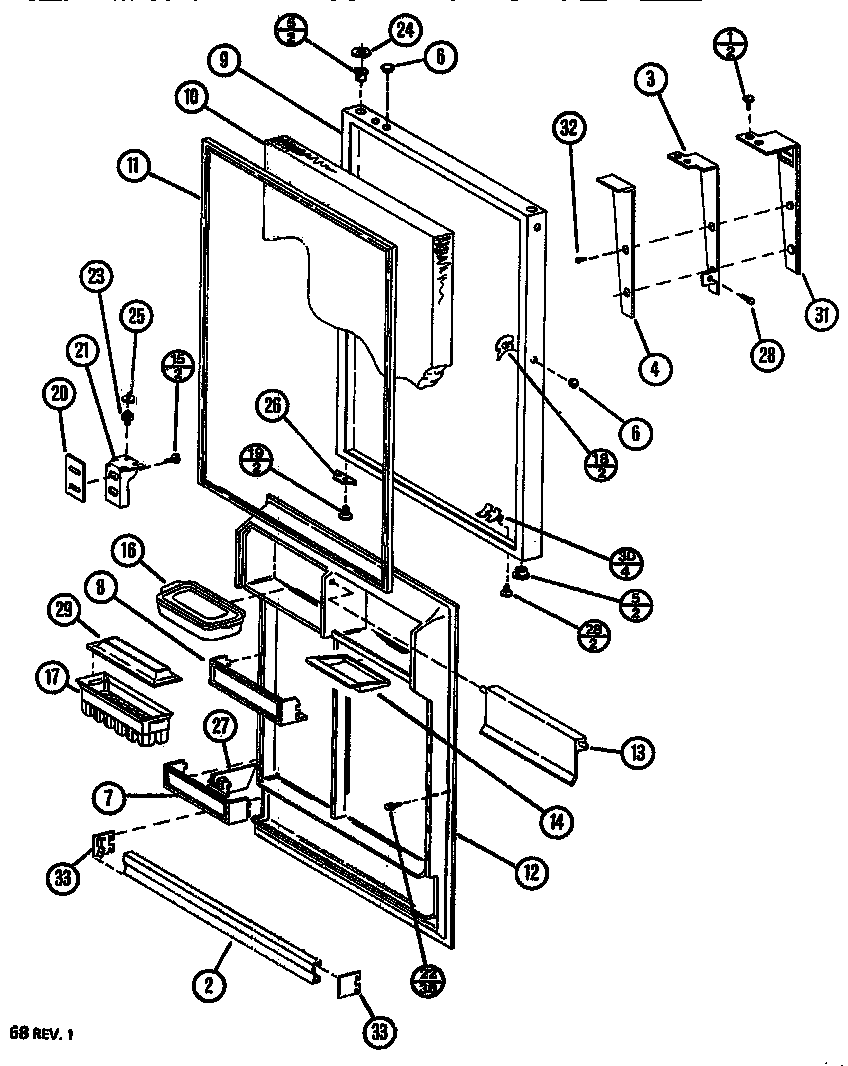 Refrigerator door