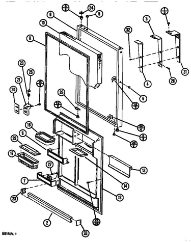 Refrigerator door