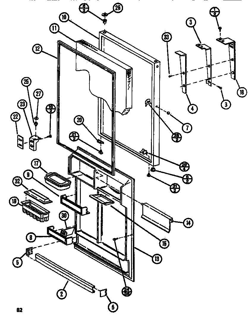 Refrigerator door