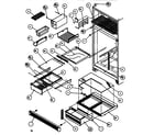 Amana TR518Q-P1135704W cabinet shelving (tr520q1/p1135702w) diagram