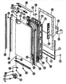 Lower freezer door assembly