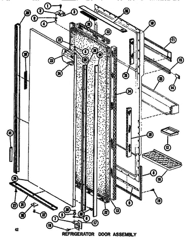 Refrigerator door assembly