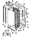 Lower freezer door assembly