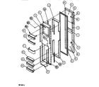 Amana SXDT522J-P7845304W freezer door diagram