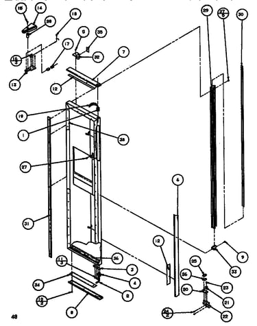 Door/hinge/trim freezer