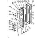 Amana SBDT520J-P7845303W freezer door diagram