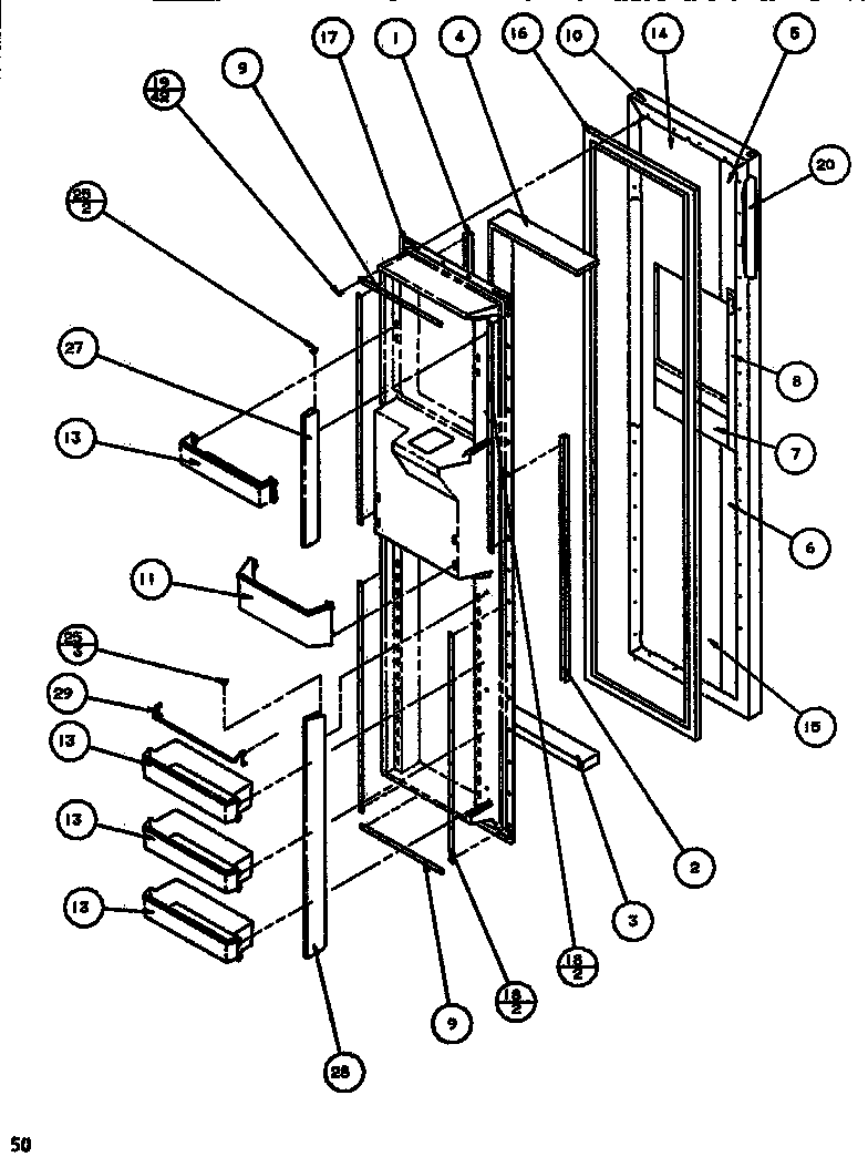 Freezer door