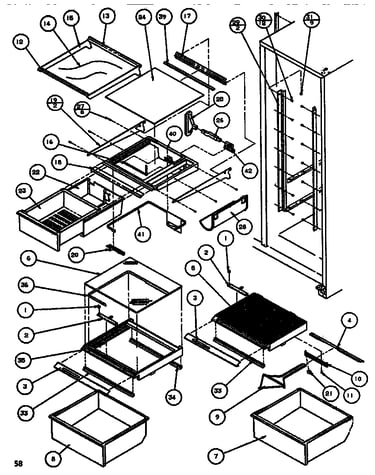 Shelving & drawers (ref)