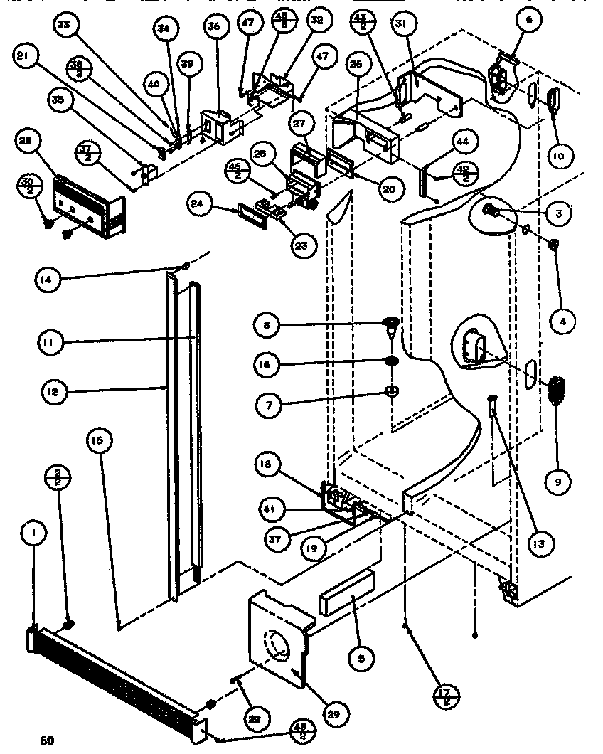 Controls & cabinet (ref/frz)