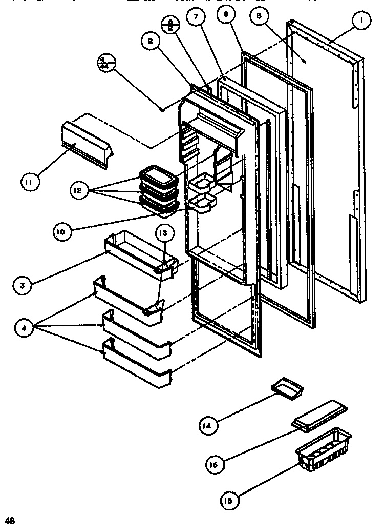Refrigerator door