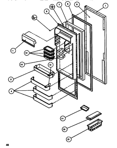 Refrigerator door