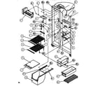 Amana SC519J-P7804505W freezer shelving & ref light diagram
