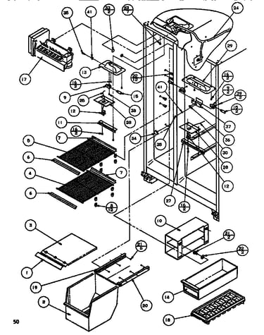Freezer shelving & ref light
