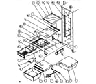Amana SC519J-P7804505W shelving & drawers (ref) diagram
