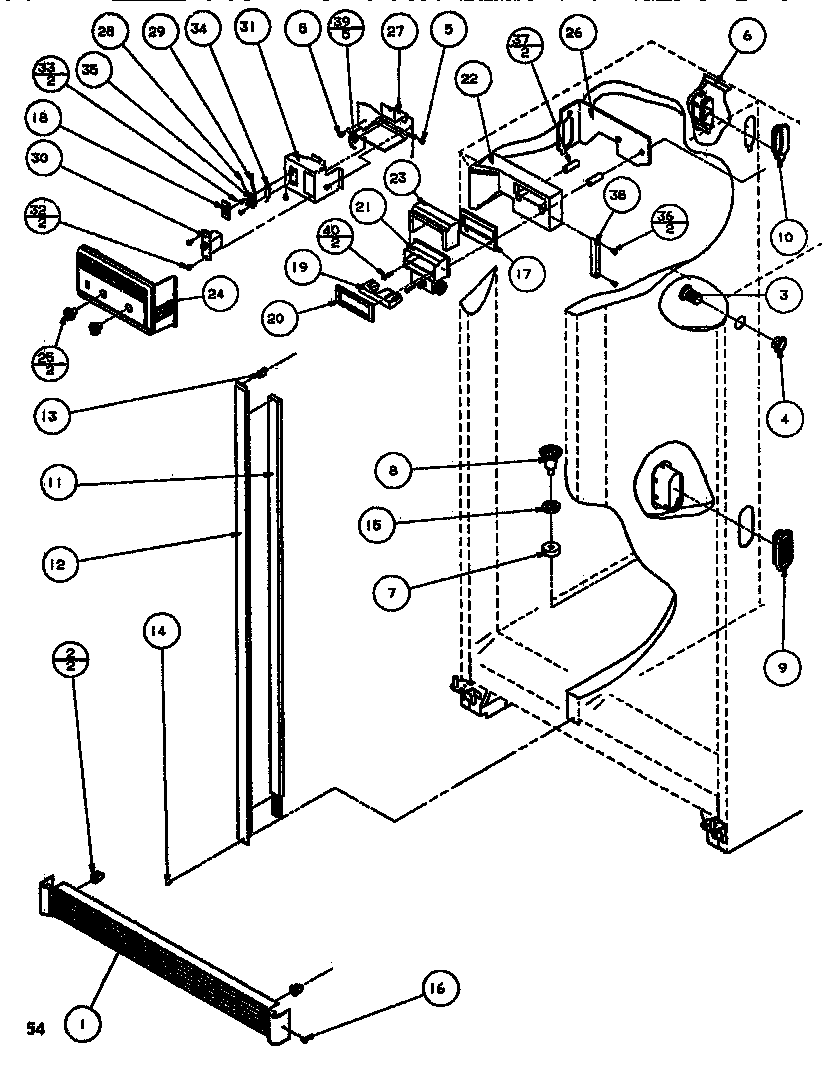 Controls & cabinet (ref/frz)