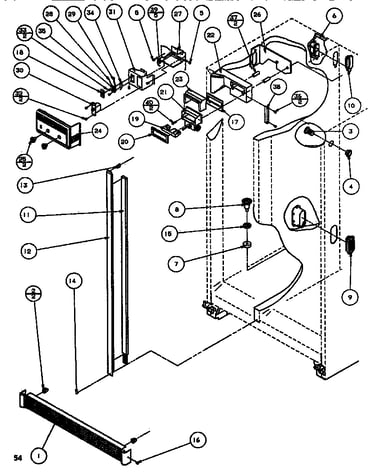 Controls & cabinet (ref/frz)