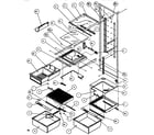 Amana SB520K-P1140701W shelving & drawers (ref) diagram
