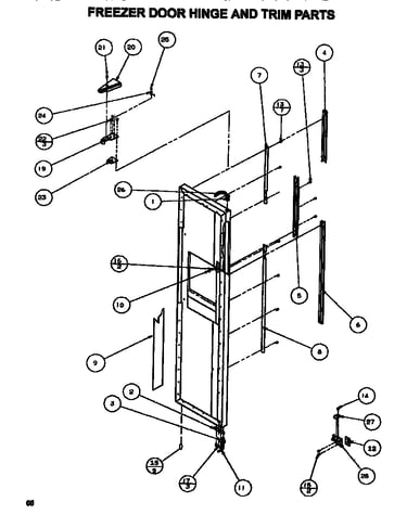Door/hinge/trim freezer