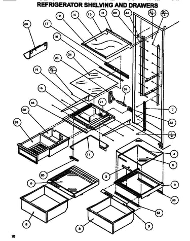 Shelving & drawers (ref)