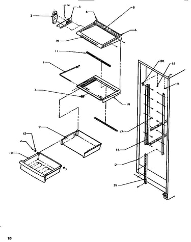 Shelving & drawers (ref)