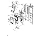 Amana SB520SW-P1185001WW evaporator & handling (freezer) diagram