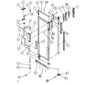 Amana SXDE526M-P1164001W door/hinge/trim refrigerator diagram