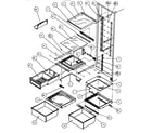 Amana SXDE526M-P1164001W shelving & drawers (ref) diagram