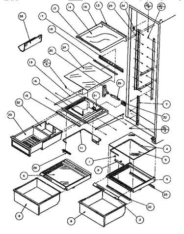 Shelving & drawers (ref)
