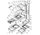 Amana SXDE522K-P1109902W shelving & drawers (ref) diagram