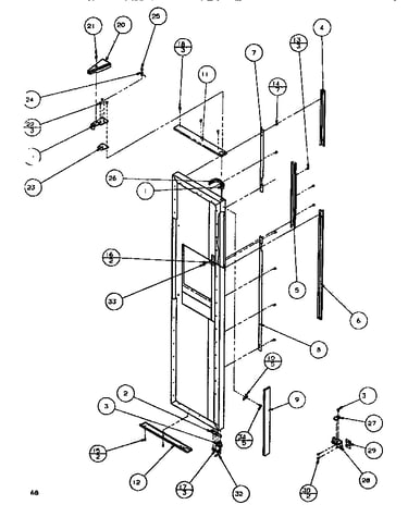 Door/hinge/trim freezer